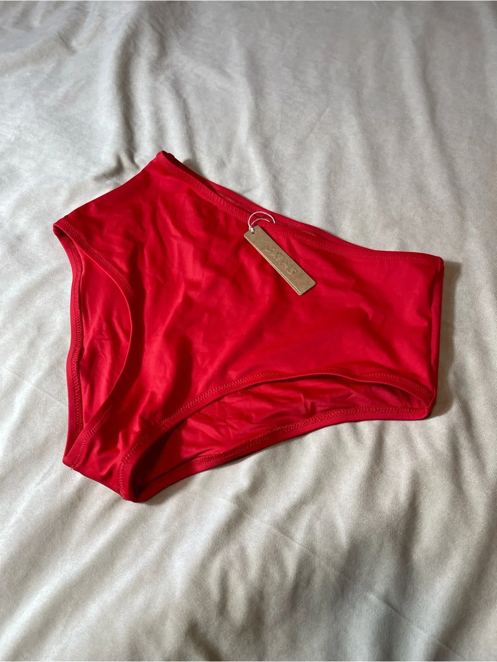 SKIMS Swim Full Brief Ruby Red Bikini Bottoms Small NWT